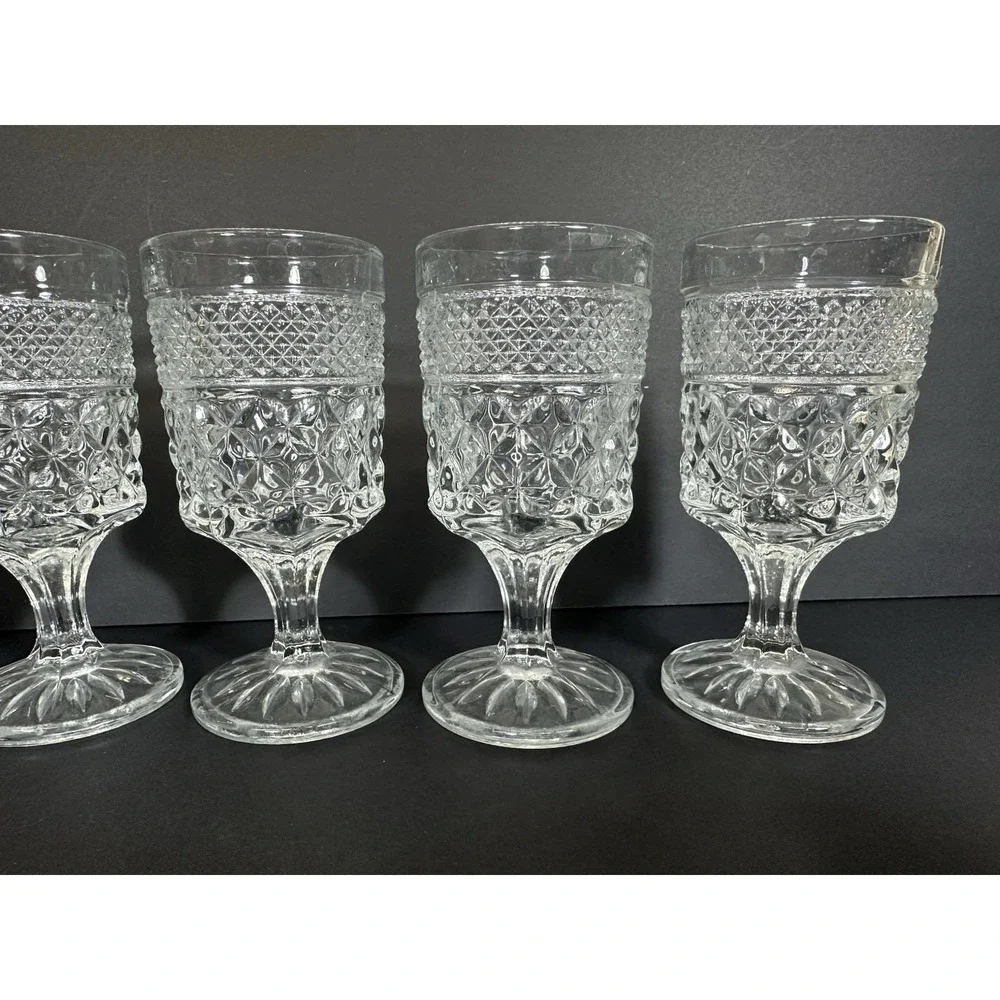 Anchor Hocking Wexford Claret Wine Glasses Set Of 6 Juice Clear 5 3/8